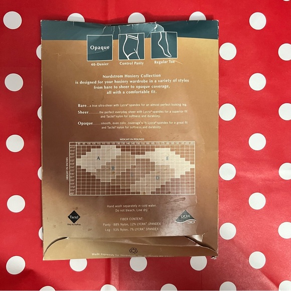Vintage Nordstrom Opaque control top pantyhose - Picture 2 of 6